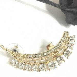 Rhinestone Ear Cuff Climber Earrings NWOT